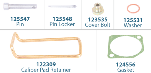 [122349] Caliper Brake Pad Retainer Repair Kit