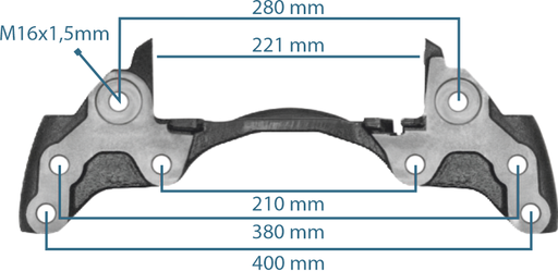 [133183] Caliper Carrier MB AROCS Front Right